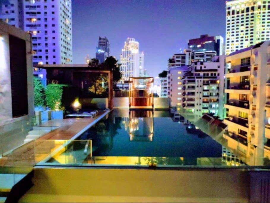 Stylish 1 Bedroom, Nice Pool,Bts Asok, Sukhumvit Bangkok Kültér fotó